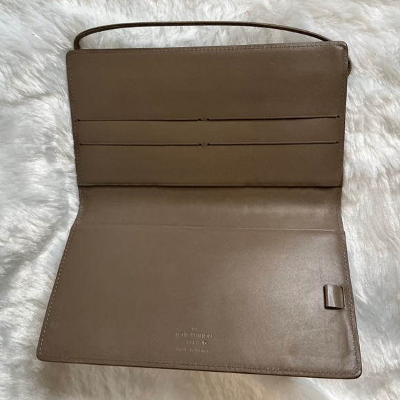VINTAGE PORTEFEUILLE LOUIS VUITTON PORTE CARTES CUIR EP TAUPE - Picture 5 of 7
